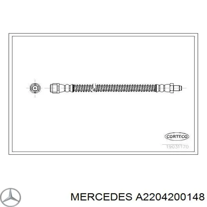 A2204200148 Mercedes Шланг гальмівний задній