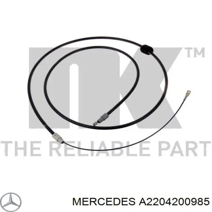 Купити A2204200985 Mercedes Трос ручного гальма передній