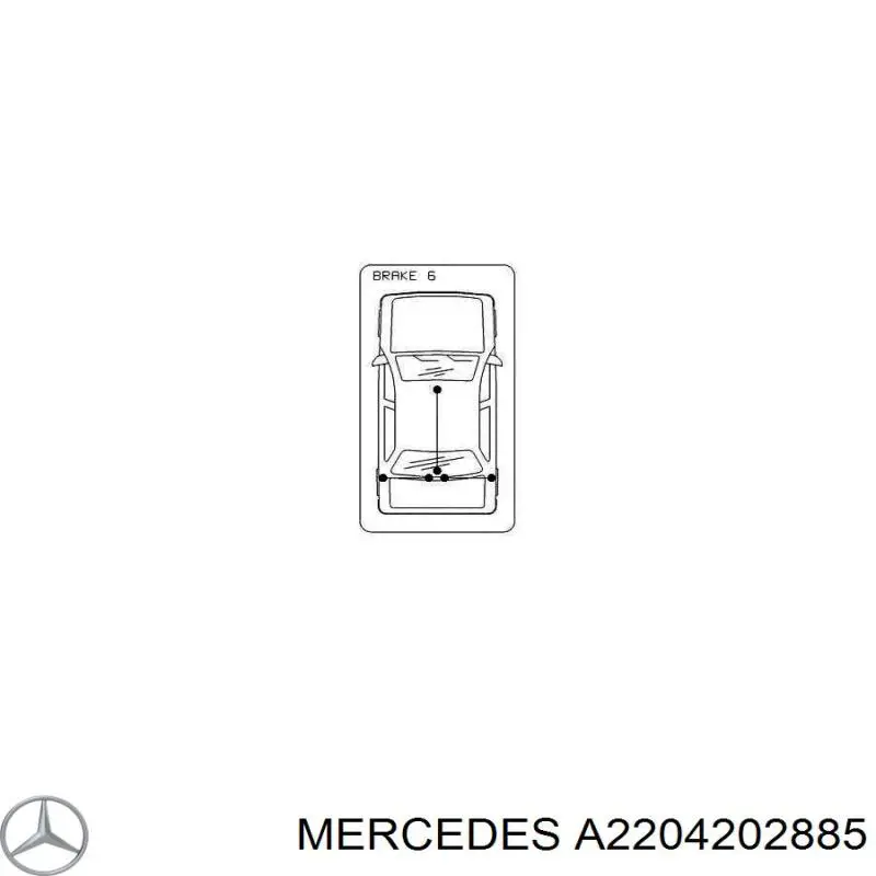 Трос стоянкового гальма задній правий Mercedes A2204202885 ціна, від 10.13 USD