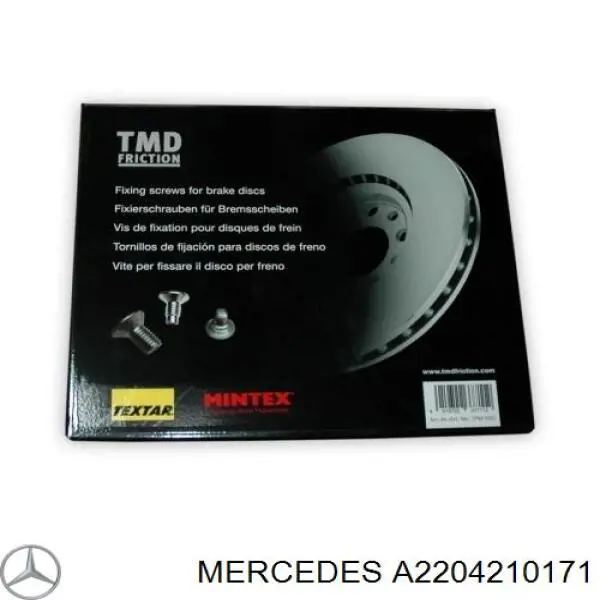 Болт гальмівного диска Mercedes A2204210171 ціна, від 1.39 USD