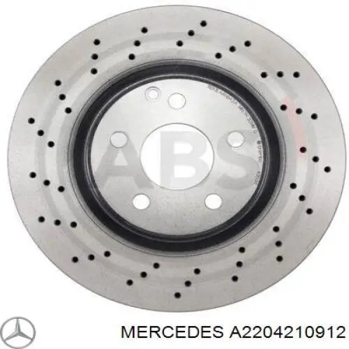 A2204210912 Mercedes диск гальмівний передній