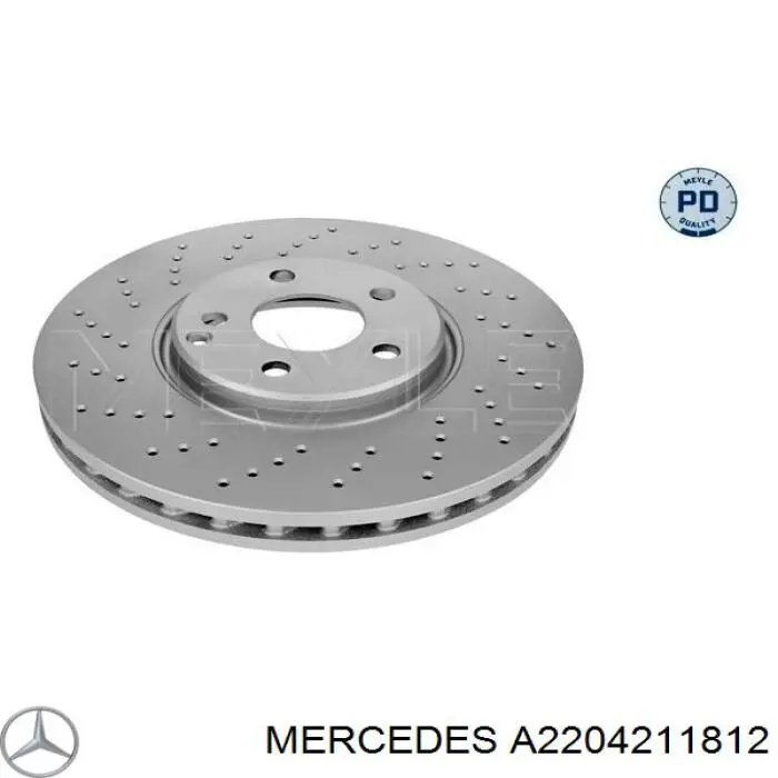 Диск переднього гальма Mercedes A2204211812 ціна, від 106.48 USD
