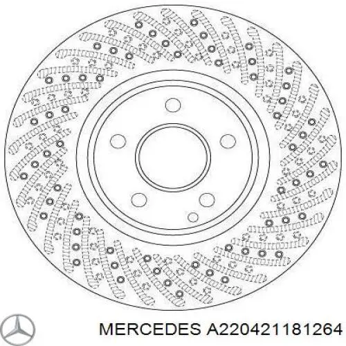 A220421181264 Mercedes диск гальмівний передній