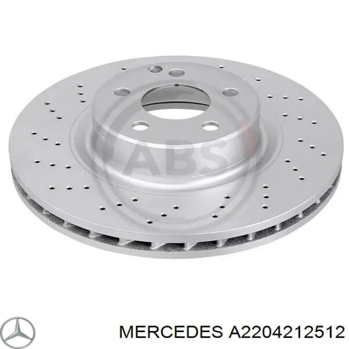 A2204212512 Mercedes диск гальмівний передній
