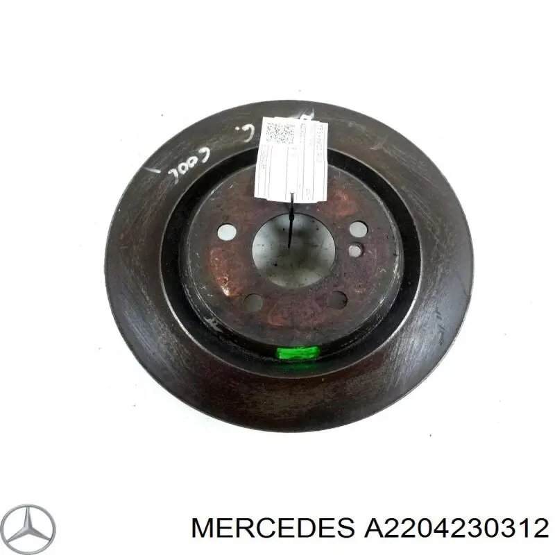 A2204230312 Mercedes диск гальмівний задній