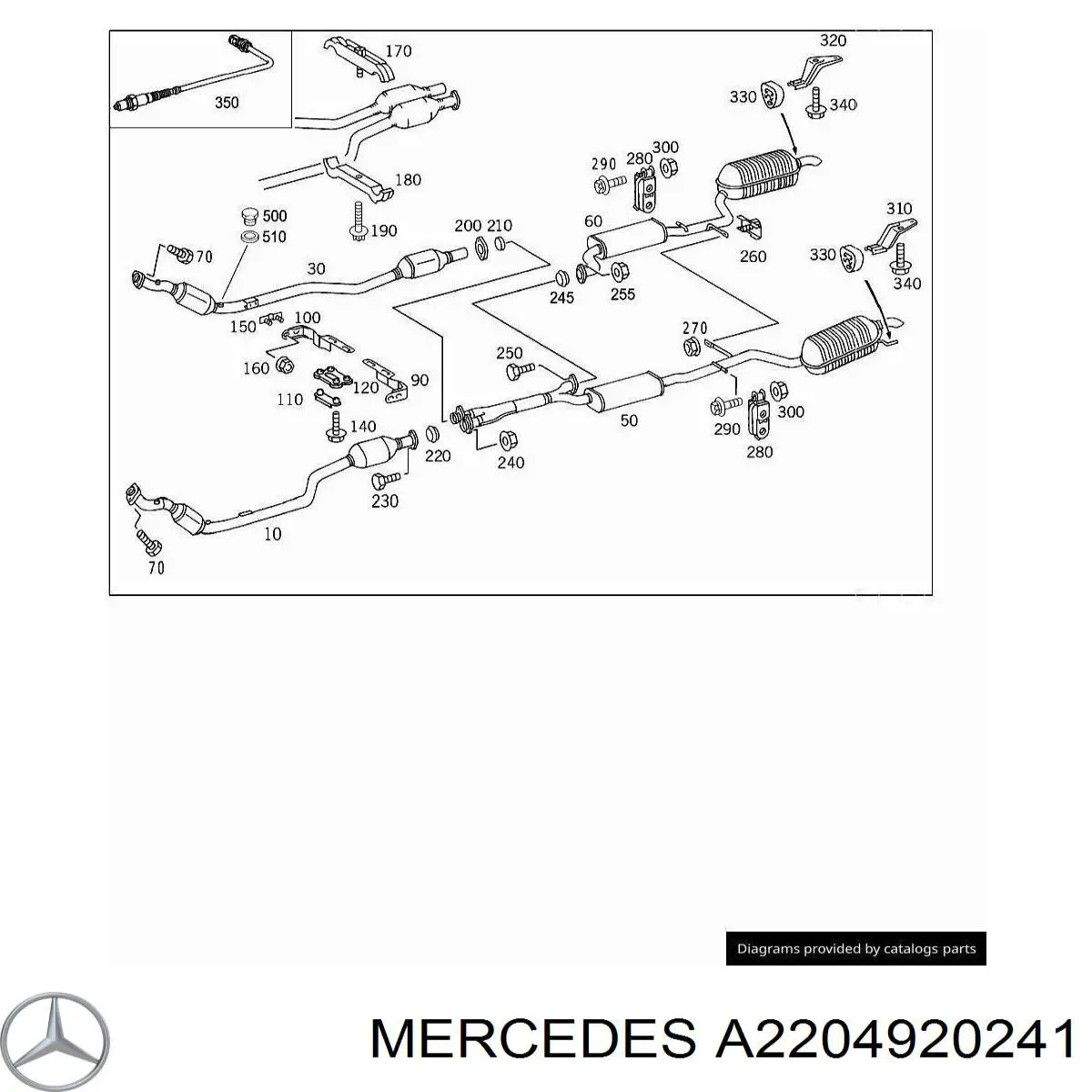  Mercedes A2204920241 ціна, від 28.44 USD