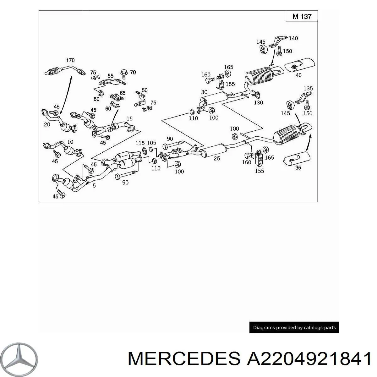  Mercedes A2204921841 ціна, від 8.33 USD