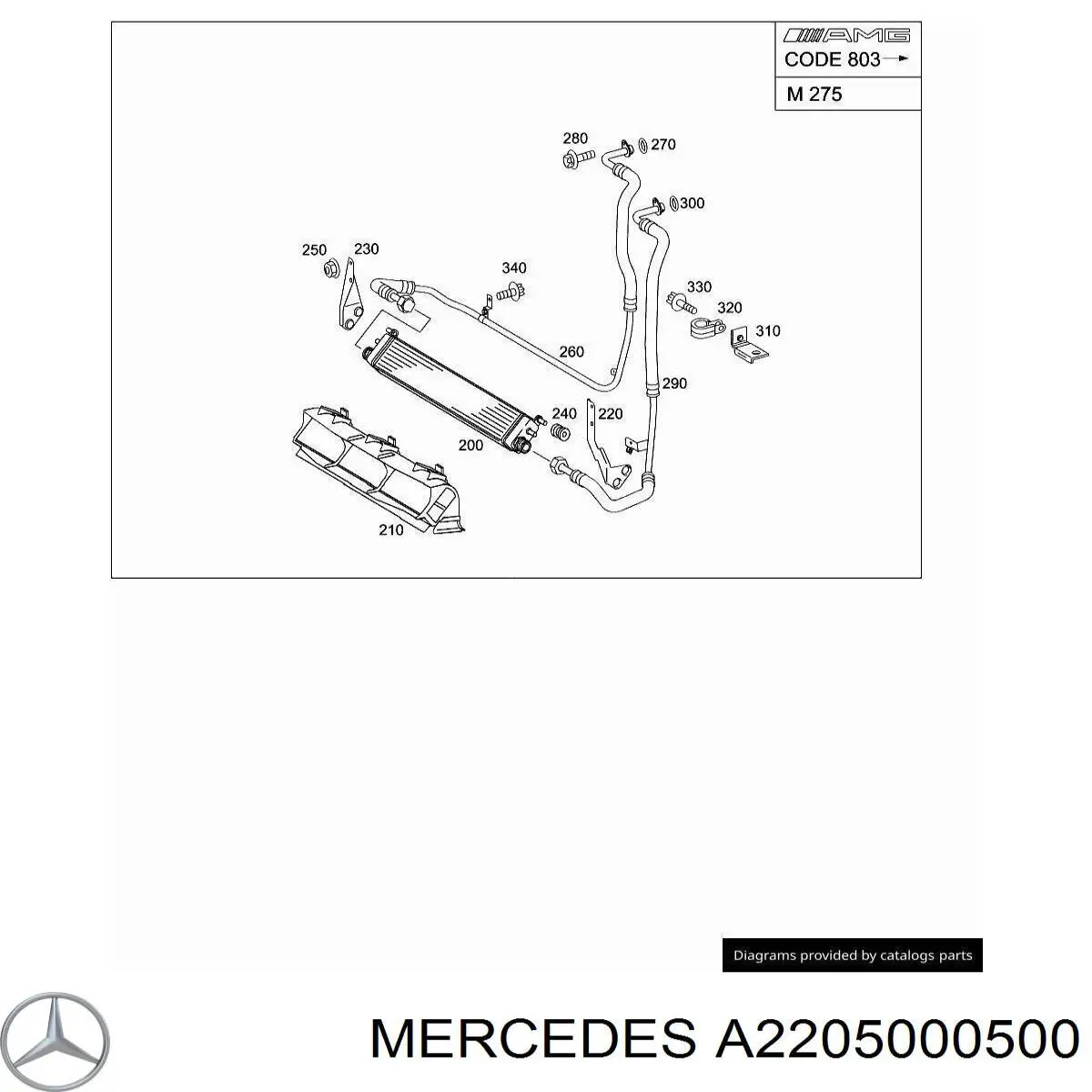 2205000500 Mercedes радіатор масляний