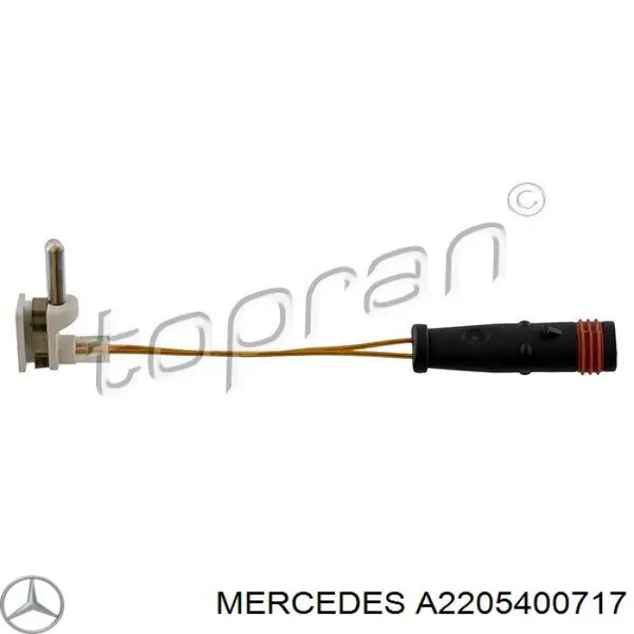 A2205400717 Mercedes Датчик зносу гальмівних колодок, задній