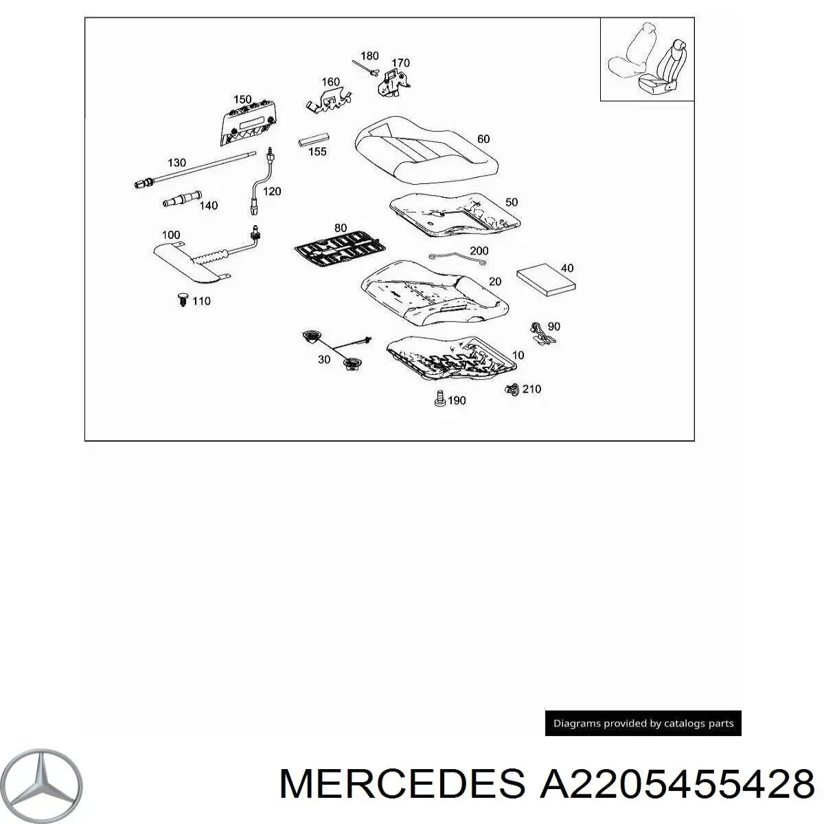 Купити A2205455428 Mercedes 