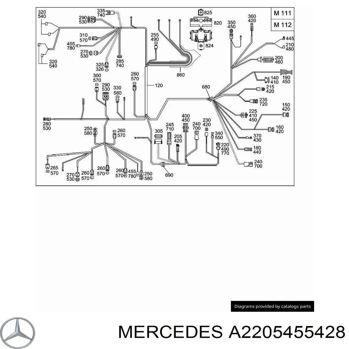  Mercedes A2205455428 ціна, від 1.27 USD