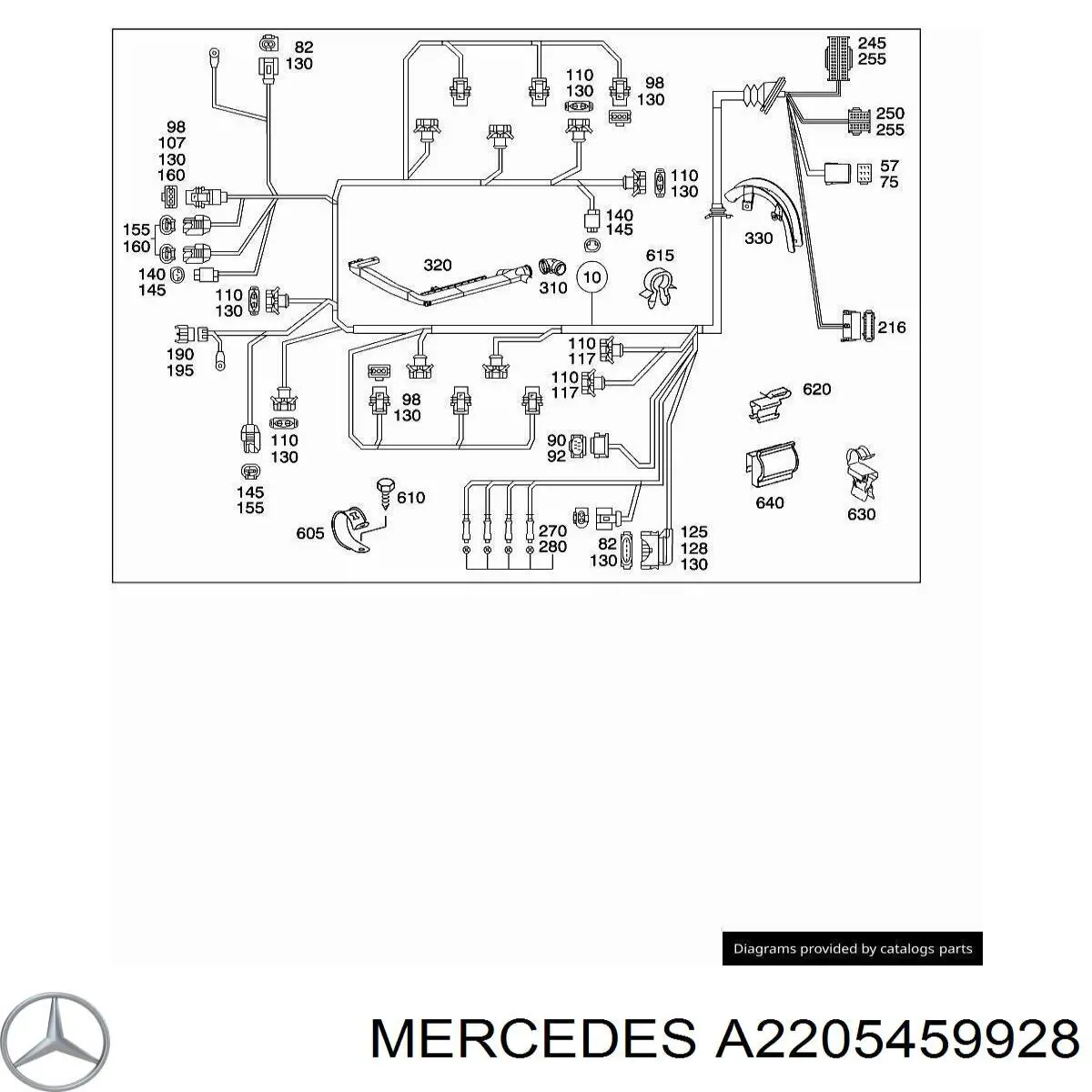  Mercedes A2205459928 ціна, від 1.27 USD