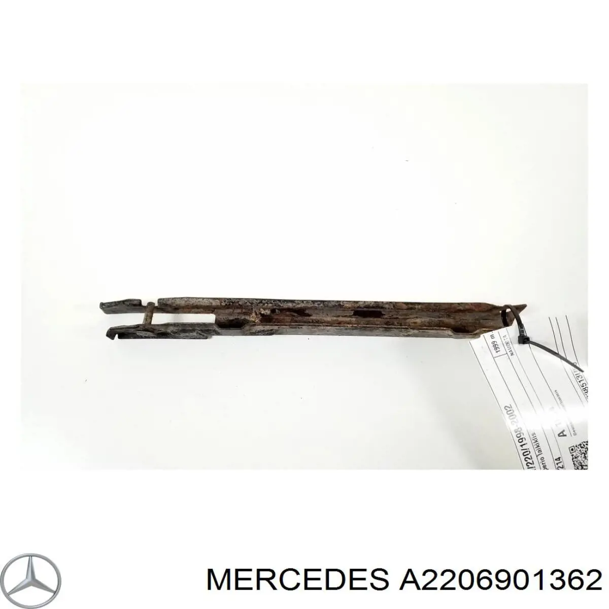 22069013629999 Mercedes молдинг задніх лівих дверей, верхній