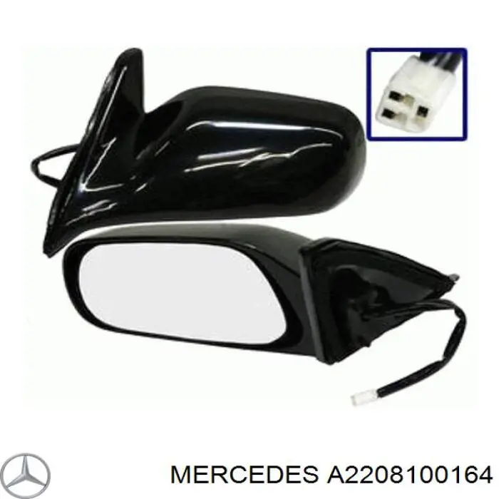 Купити A2208100164 Mercedes Накладка/кришка дзеркала заднього виду, ліва