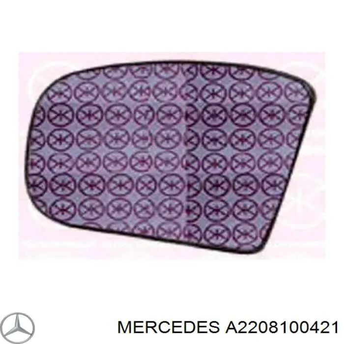 Дзеркальний елемент дзеркала заднього виду, правого A2208100421 Mercedes