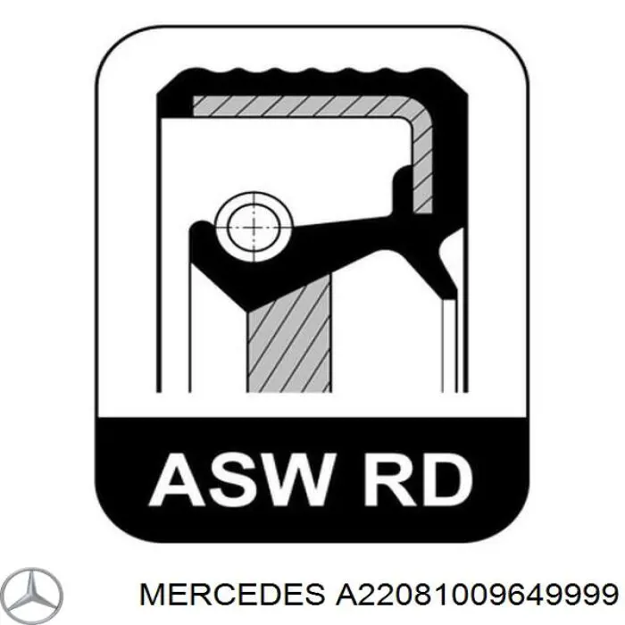 Купити A22081009649999 Mercedes Накладка/кришка дзеркала заднього виду, ліва