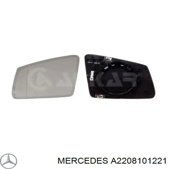 A2208101221 Mercedes Дзеркальний елемент правий