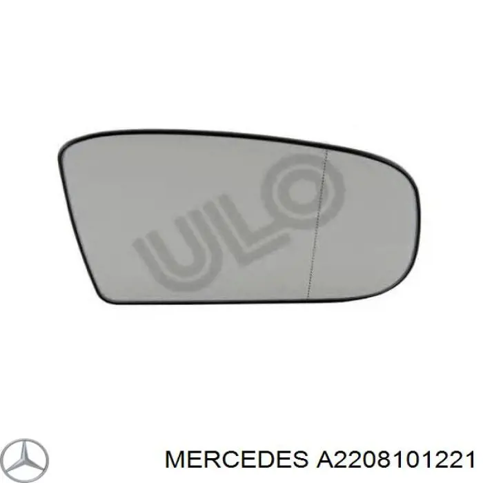 Скло дзеркала заднього виду, правого Mercedes A2208101221 ціна, від 56.50 USD