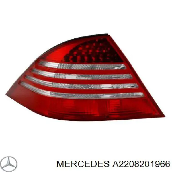 Скло заднього ліхтаря, лівого Mercedes A2208201966 ціна, від 440.17 USD