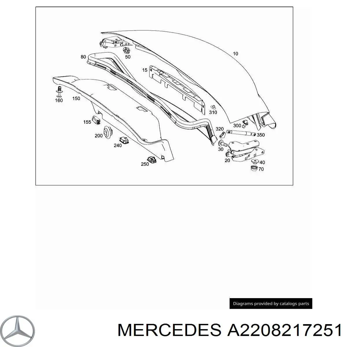  Mercedes A2208217251 ціна, від 19.00 USD
