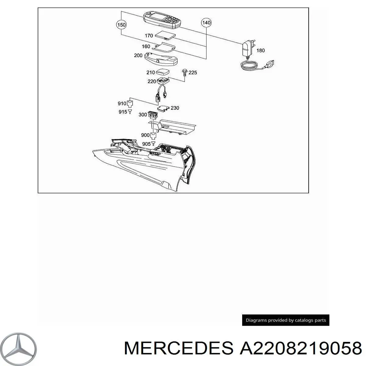  Mercedes A2208219058 ціна, від 6.33 USD
