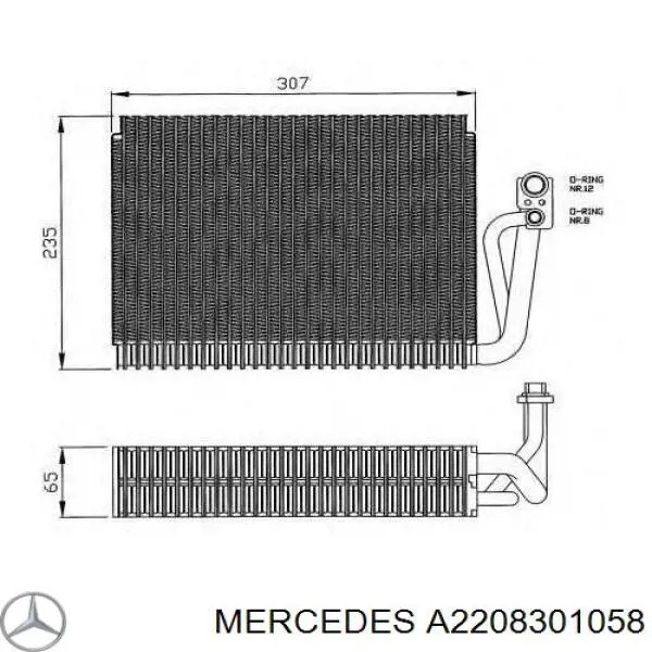 Випаровувач кондиціонера A2208301058 Mercedes