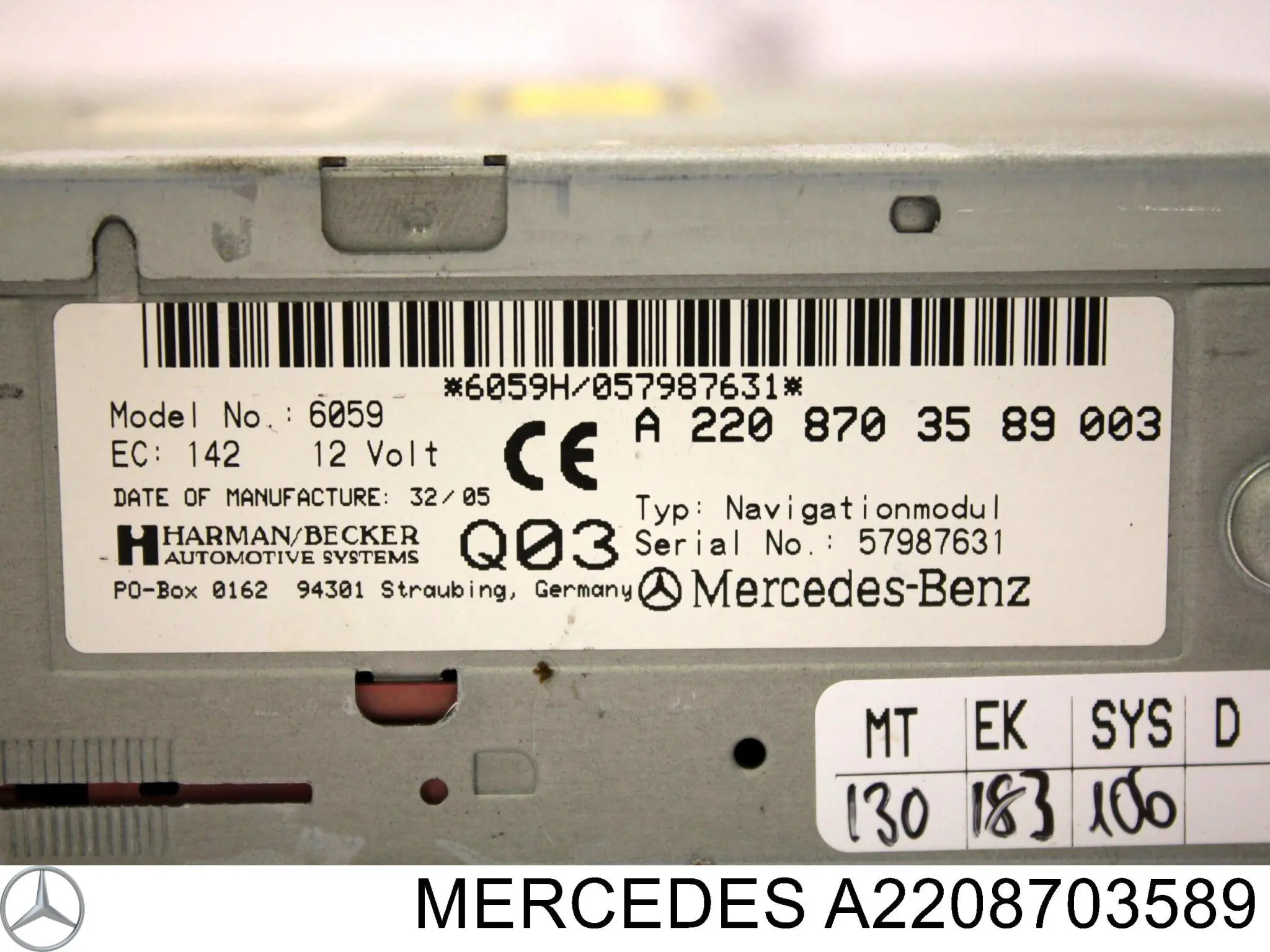 Блок керування мультимедійний Mercedes A2208703589 ціна, від 22.80 USD