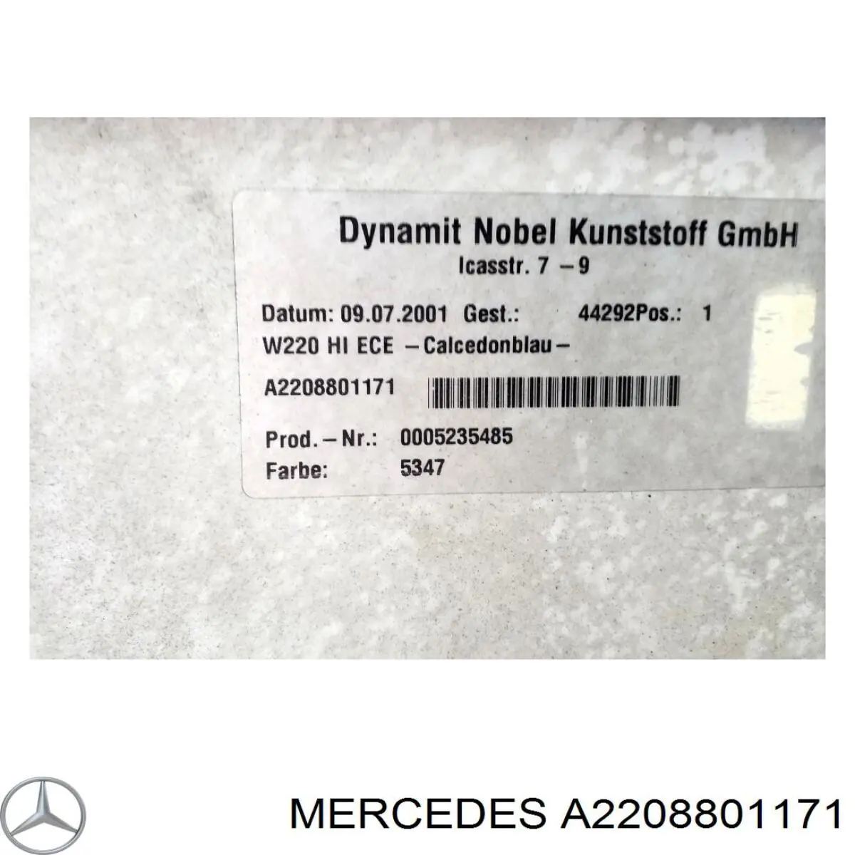 Купити A2208801171 Mercedes Задній бампер