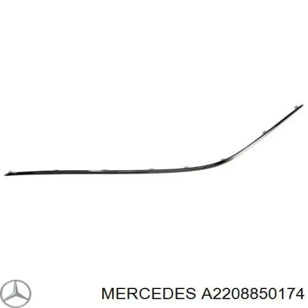 A2208850174 Mercedes Молдинг переднього бампера, лівий
