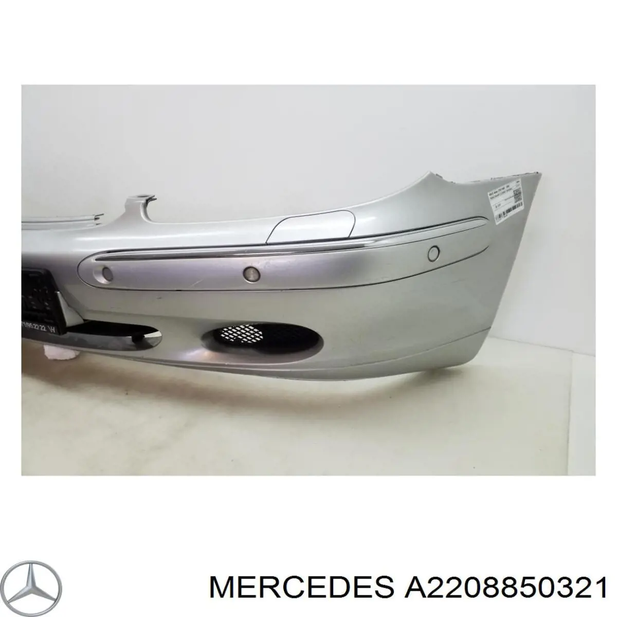 A2208850321 Mercedes Молдинг переднього бампера, лівий