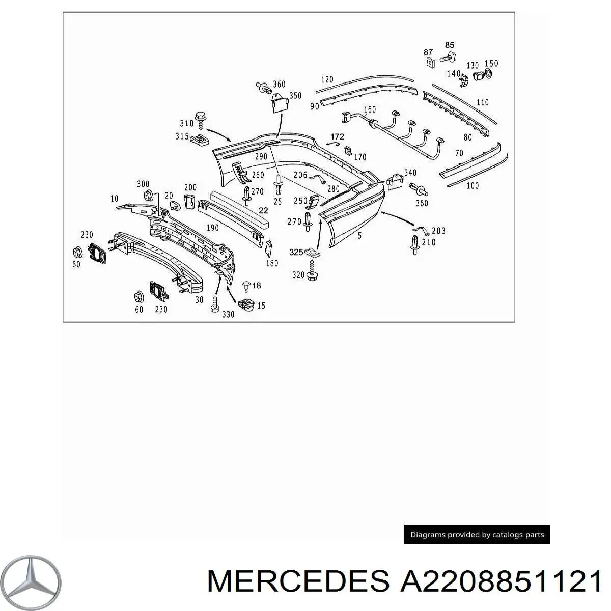 Молдинг заднього бампера, центральний 4max 5703053517975P ціна, від 24.94 USD