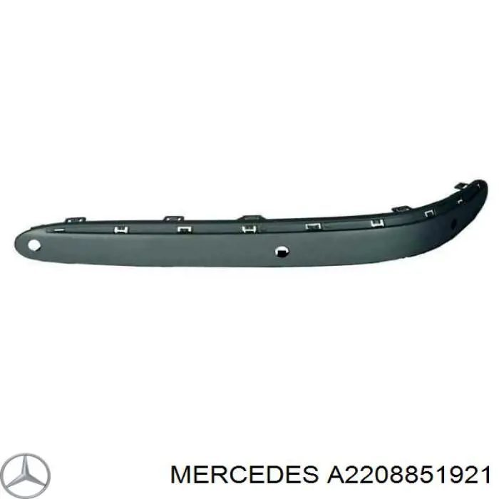 A22088519219999 Mercedes накладка бампера переднього, ліва