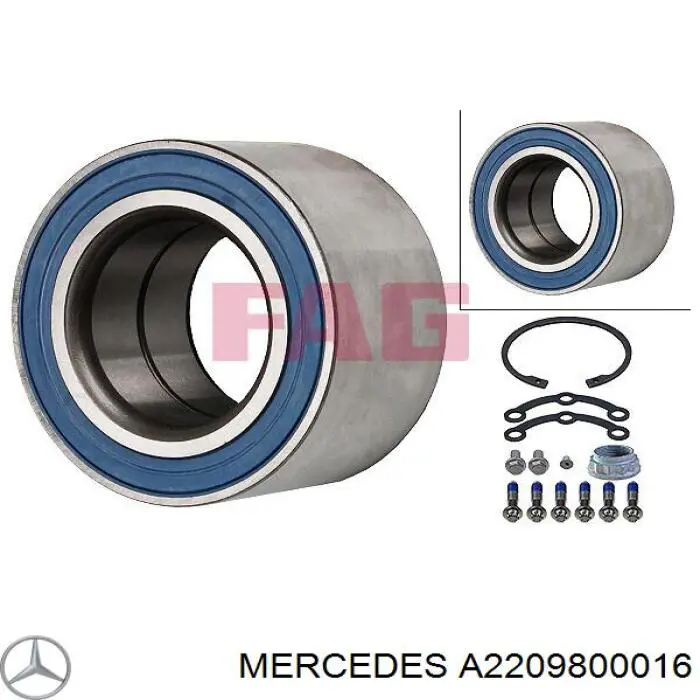 Підшипник маточини задньої Mercedes A2209800016 ціна, від 27.85 USD