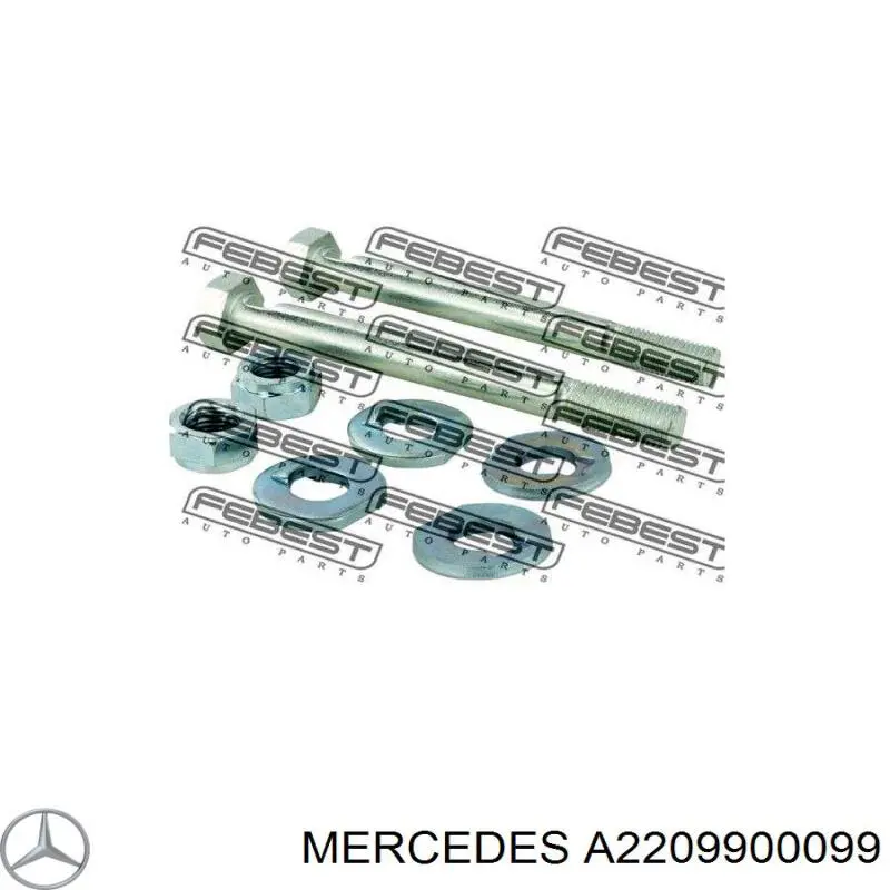 Болт переднього важеля, повний комплект Mercedes A2209900099 ціна, від 32.54 USD