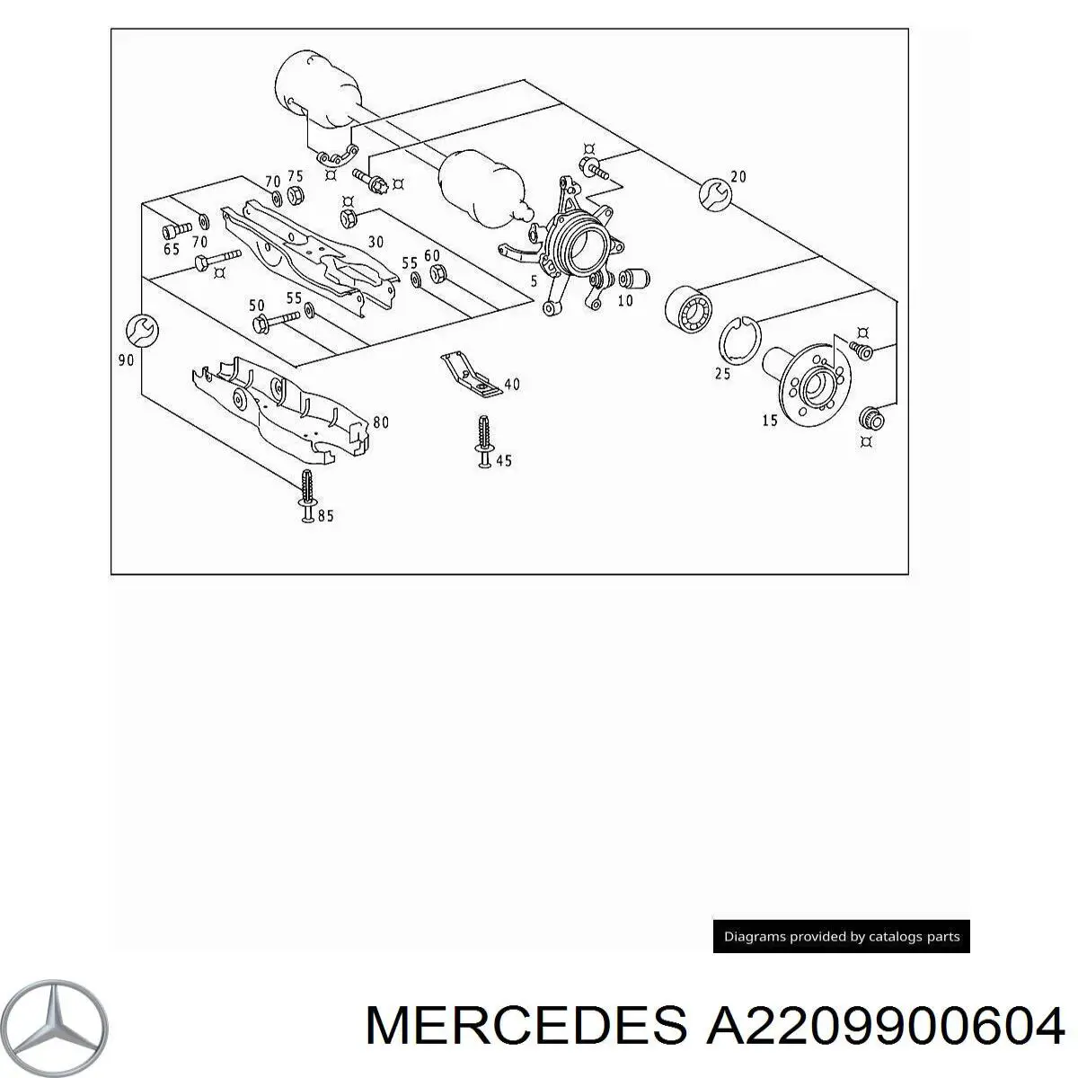  Mercedes A220990060464 ціна, від 4.36 USD