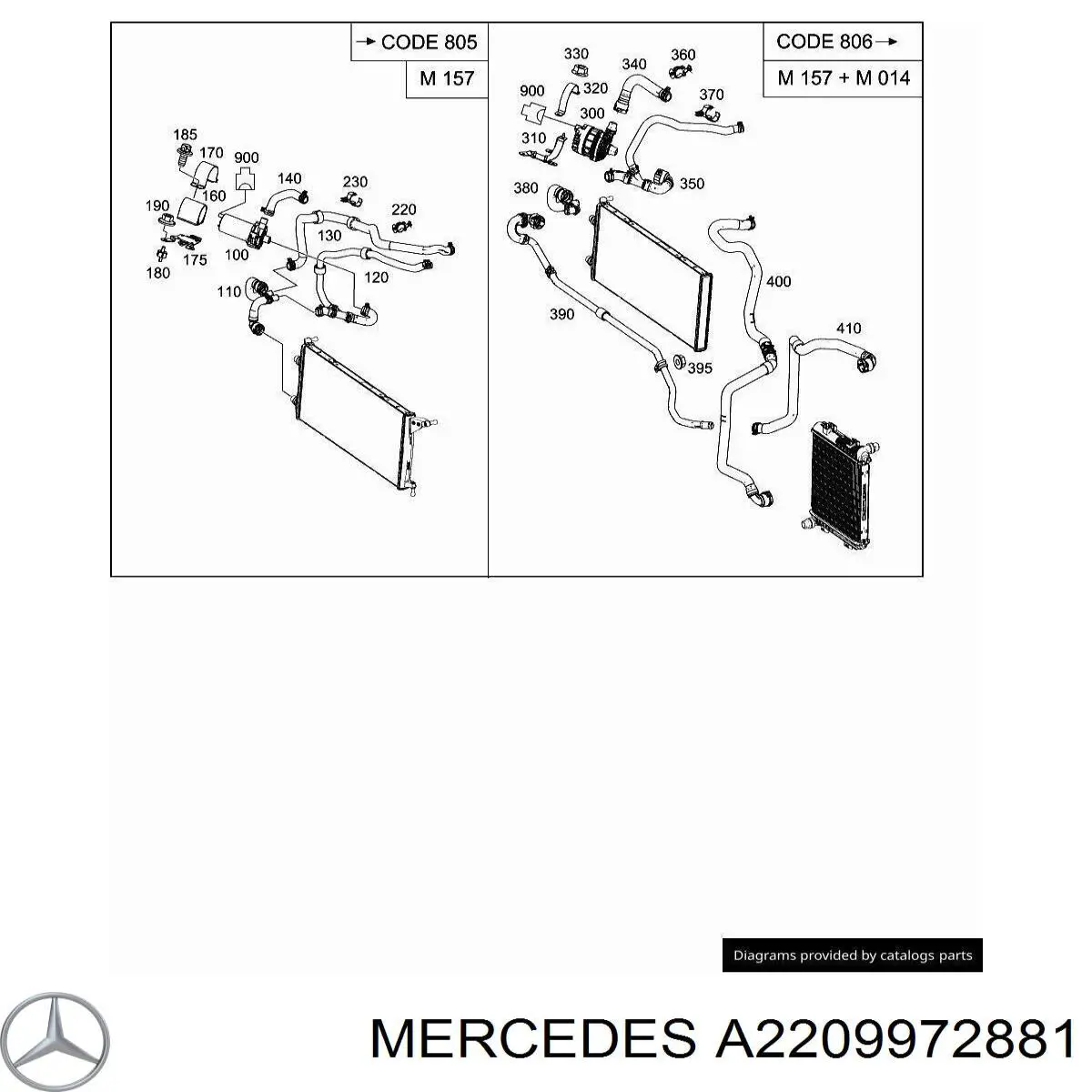 Купити A2209972881 Mercedes 