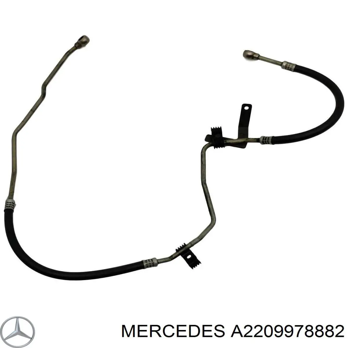A2209978882 Mercedes Шланг ГПК, низького тиску, від рейки/механізму до радіатора