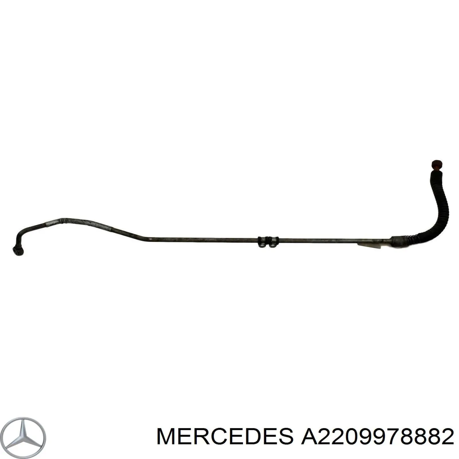 Купити A2209978882 Mercedes Шланг ГПК, низького тиску, від рейки/механізму до радіатора