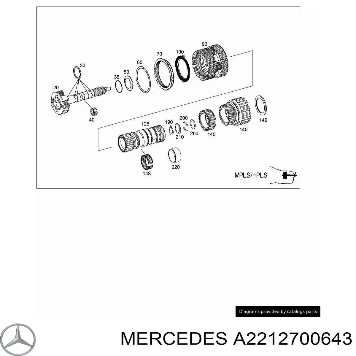 Mercedes A2212701043 ціна, від 114.02 USD