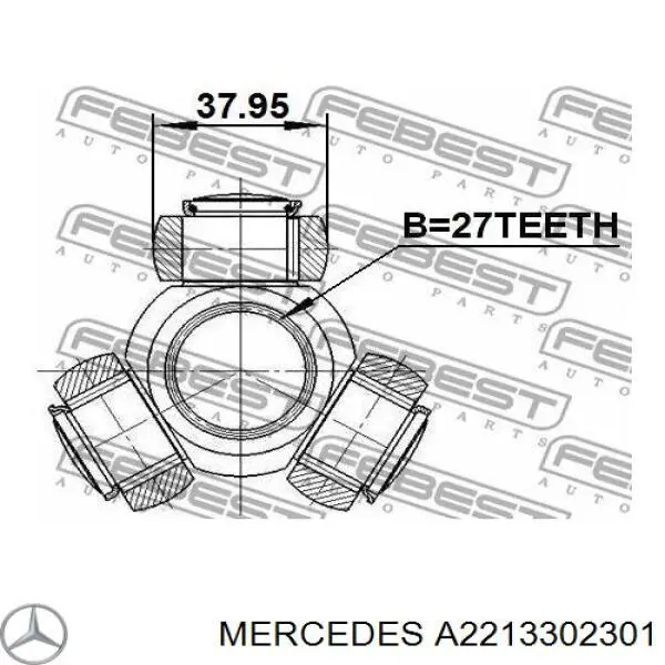 Піввісь (привід) передня, права A2213302301 Mercedes