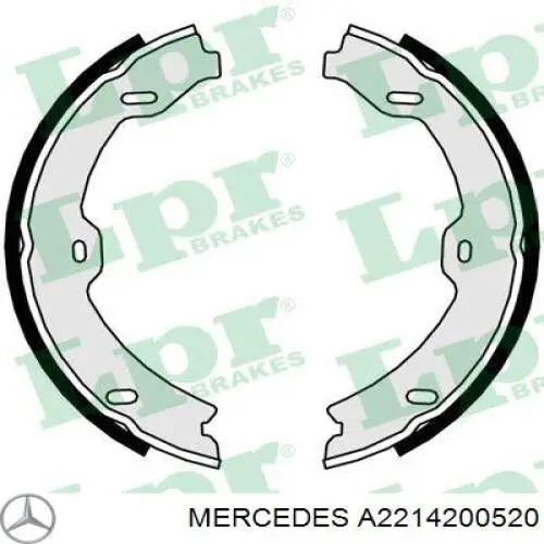 Колодки ручника / стоянкового гальма Mercedes A2214200520 ціна, від 31.77 USD