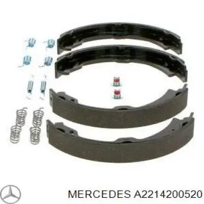 A2214200520 Mercedes Гальмівні колодки ручника