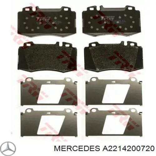 Гальмівні колодки Mercedes A2214200720 ціна, від 40.04 USD