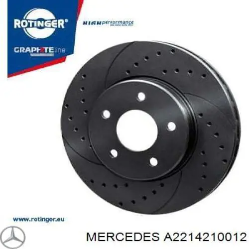 Купити A2214210012 Mercedes Ротор гальмівний