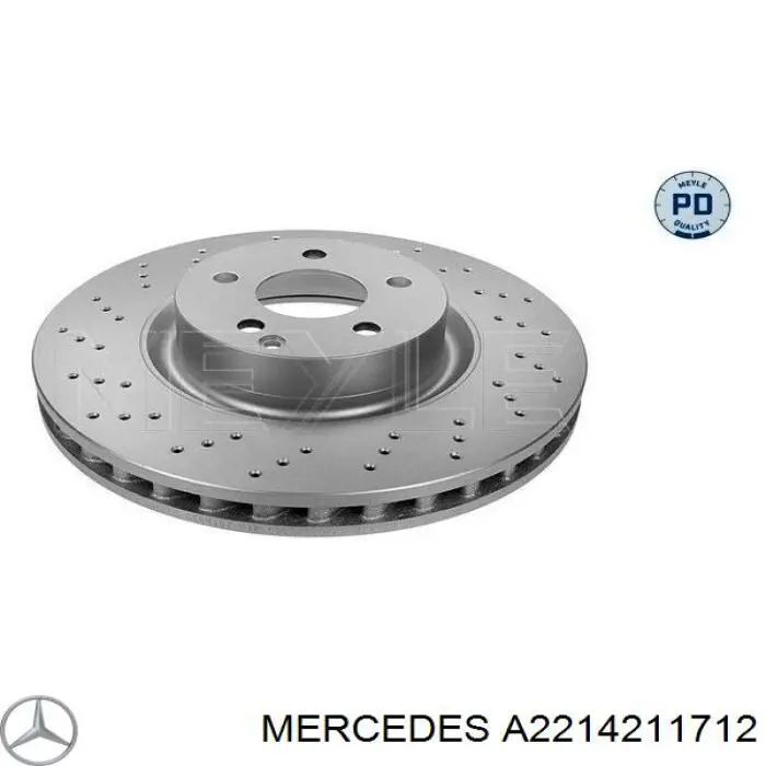Диск переднього гальма Mercedes A2214211712 ціна, від 96.30 USD