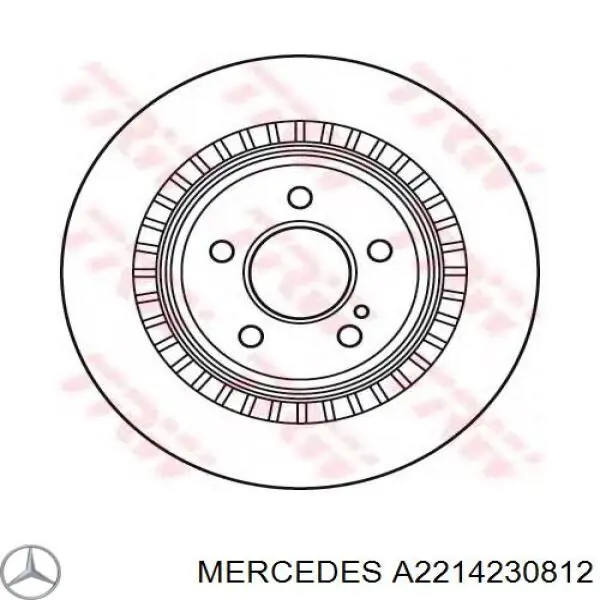 Купити A2214230812 Mercedes Диск заднього гальма