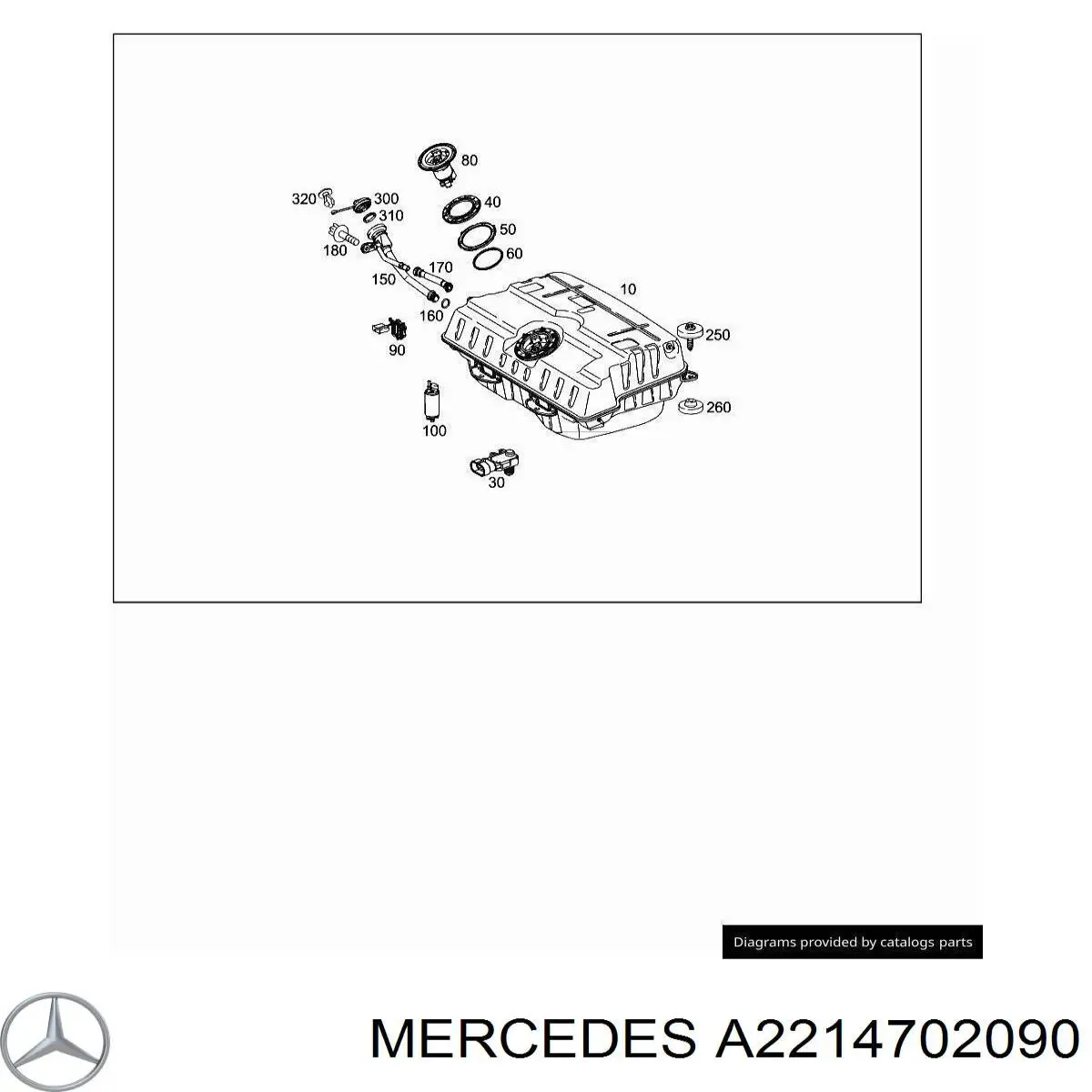 A2214702090 Mercedes фільтр паливний