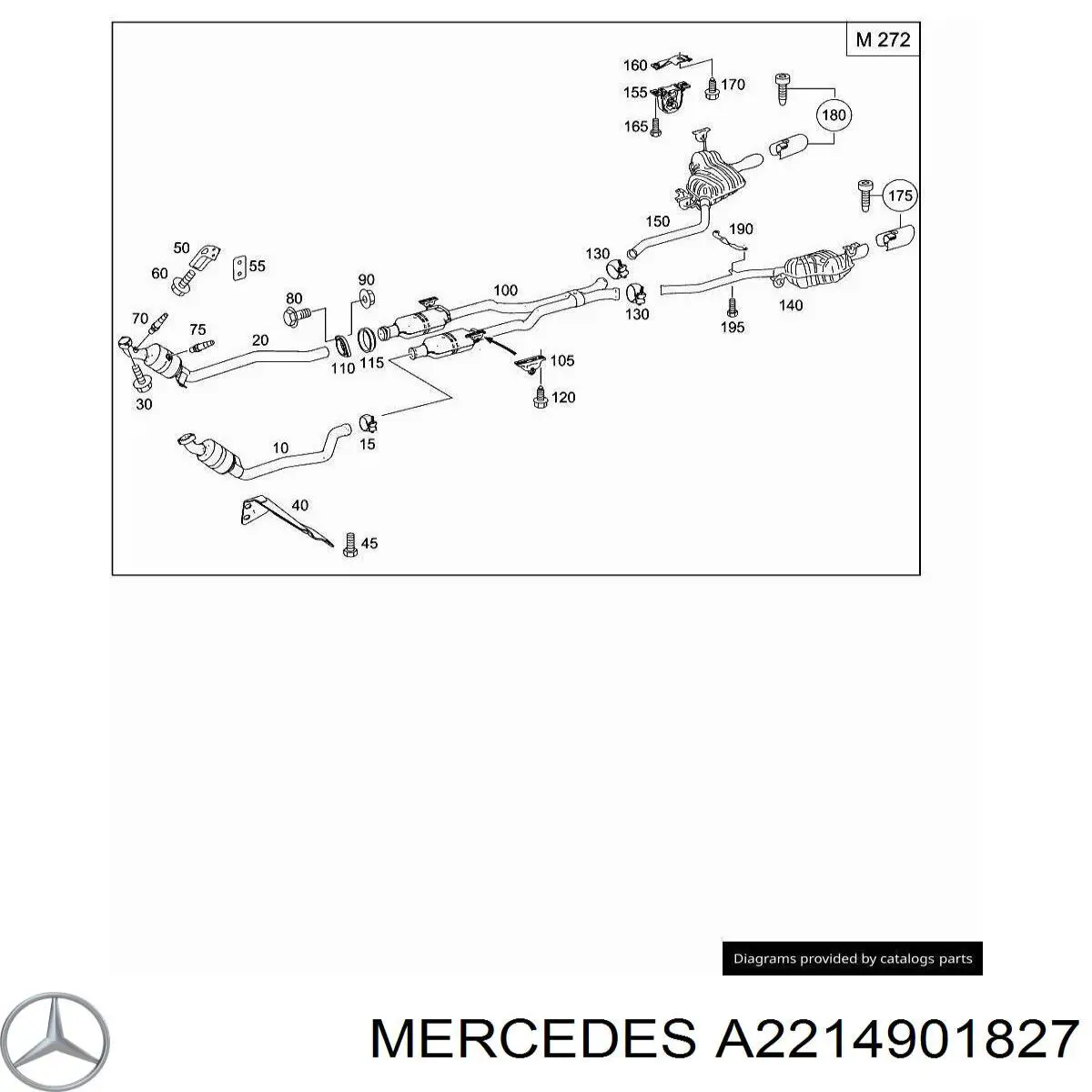 Насадка на глушник Mercedes A2214901827 ціна, від 33.01 USD
