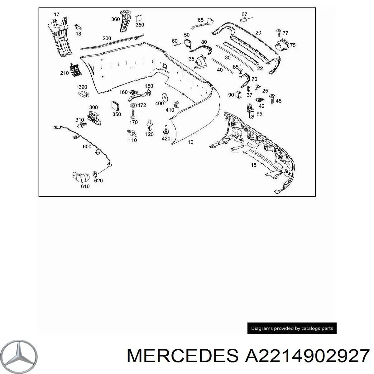 Насадка на глушник Mercedes A2214902927 ціна, від 61.93 USD