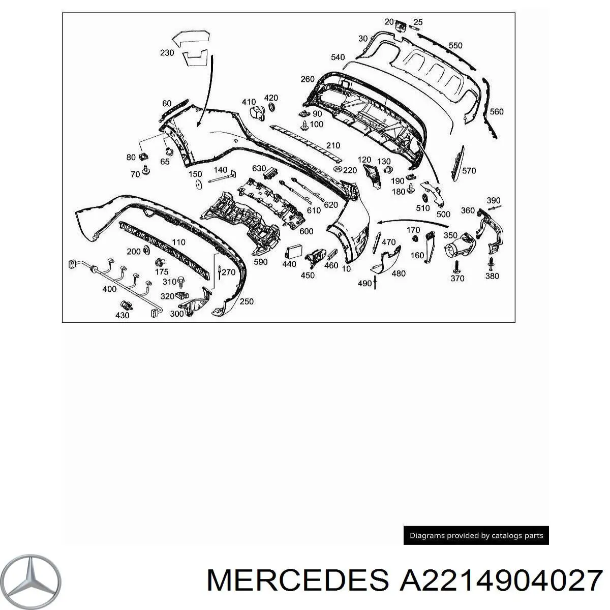 Насадка на глушник Mercedes A2214904027 ціна, від 63.35 USD